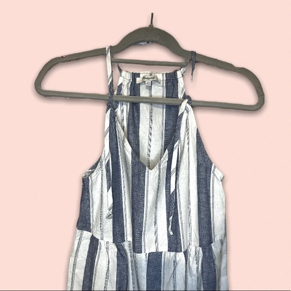 Madewell Striped Tie-Strap V-Neck Cover-Up Jumpsuit - Picture 5 of 9